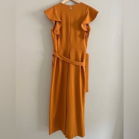 TOMMY HILIFIGER Amber flutter sleeve belted wide leg cropped jumpsuit - Picture 12 of 12